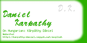 daniel karpathy business card